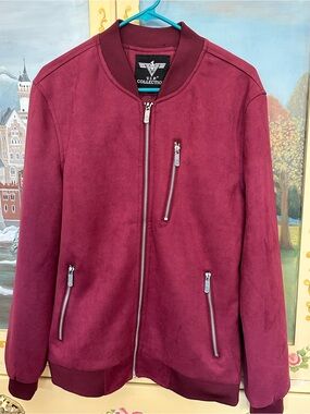 Women's Burgundy Bomber Jacket